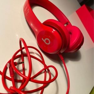 Barely worn red beats by Dre!!!!! They are in original case and box!